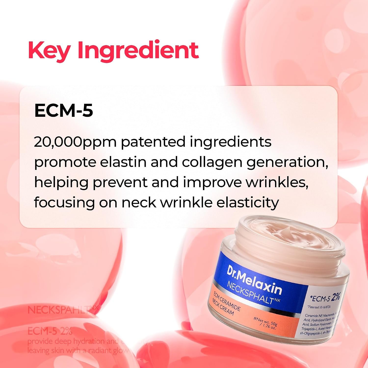 Dr.Melaxin Necksphalt Firming Cream with ECM-5 20,000ppm - Image 3