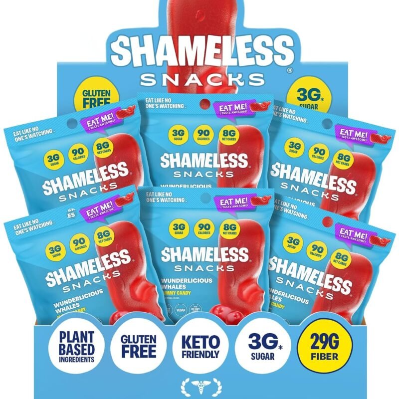 Snacks Wunderlicious Whales Blueberry Gummy Candy & Fruit Snacks